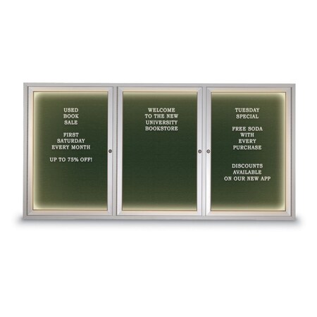 United Visual Products Indoor Enclosed Combo Board, 42"x32", Black Frame/Black Porc & Cobalt UVCB4232B-BLKPORC-COBACC